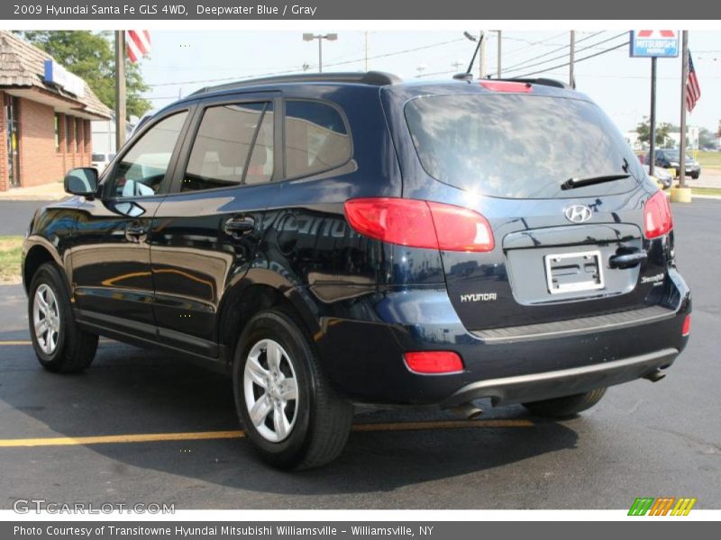 Deepwater Blue / Gray 2009 Hyundai Santa Fe GLS 4WD