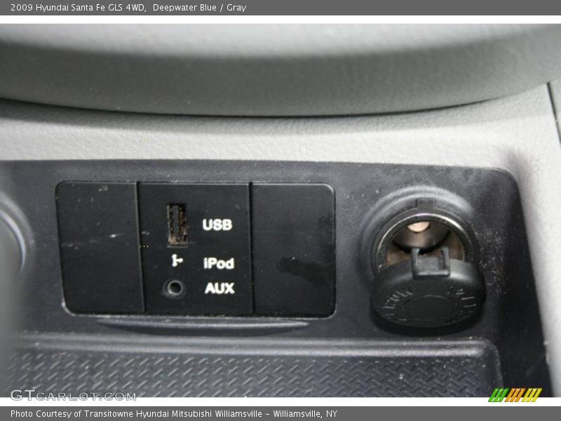 Deepwater Blue / Gray 2009 Hyundai Santa Fe GLS 4WD