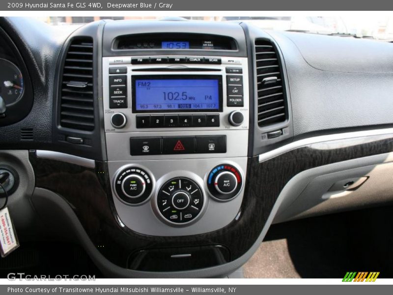 Deepwater Blue / Gray 2009 Hyundai Santa Fe GLS 4WD