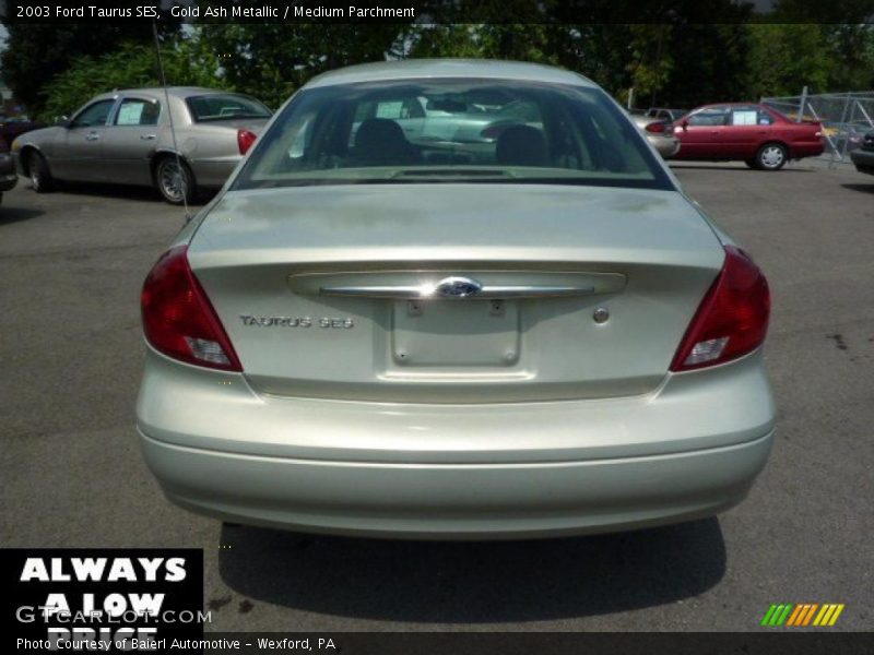 Gold Ash Metallic / Medium Parchment 2003 Ford Taurus SES