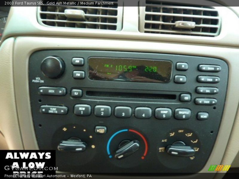 Gold Ash Metallic / Medium Parchment 2003 Ford Taurus SES