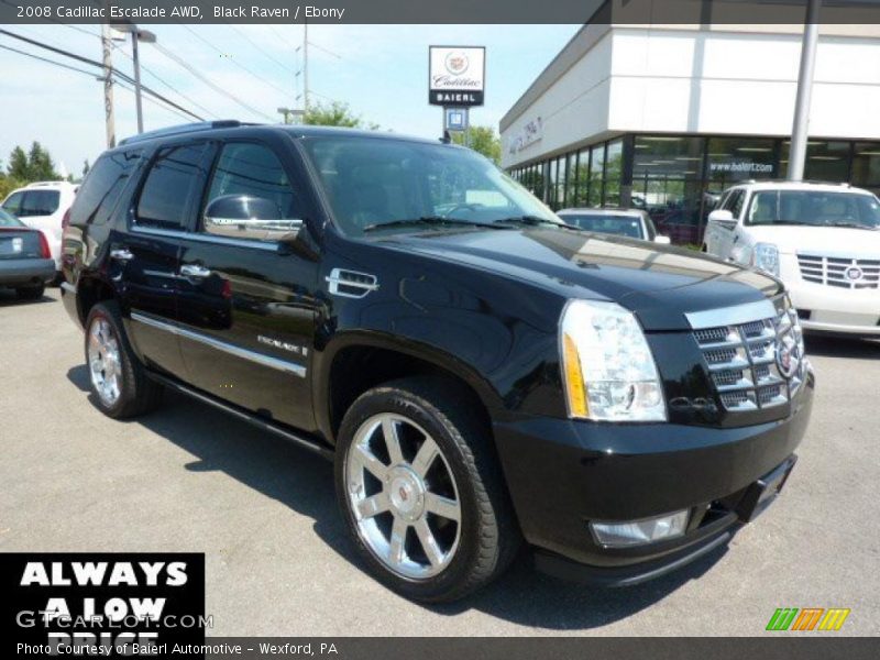 Black Raven / Ebony 2008 Cadillac Escalade AWD