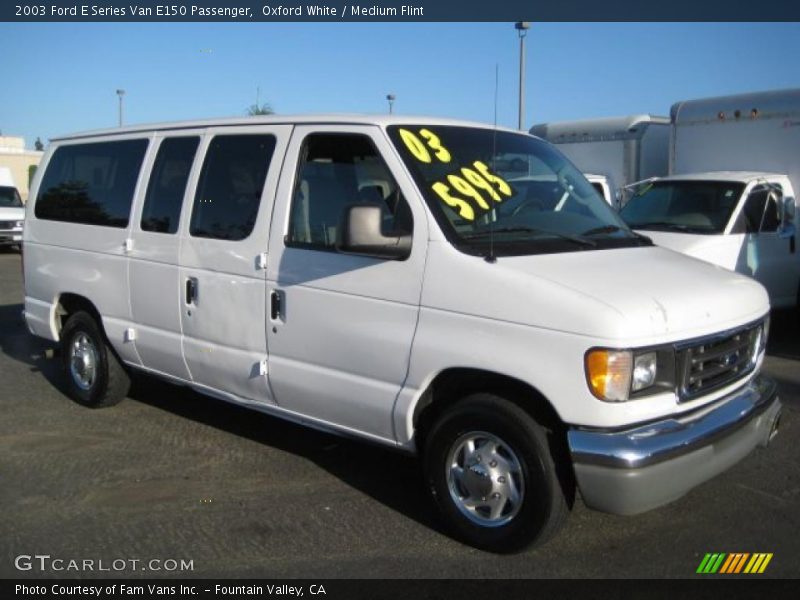 Oxford White / Medium Flint 2003 Ford E Series Van E150 Passenger