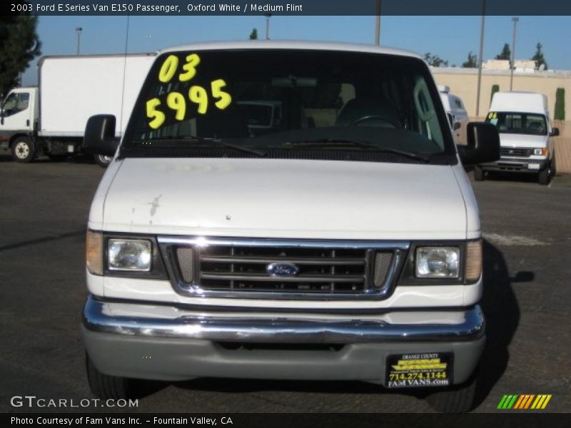 Oxford White / Medium Flint 2003 Ford E Series Van E150 Passenger