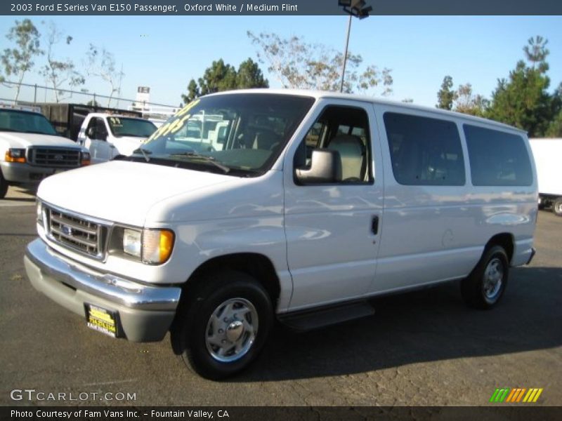 Oxford White / Medium Flint 2003 Ford E Series Van E150 Passenger