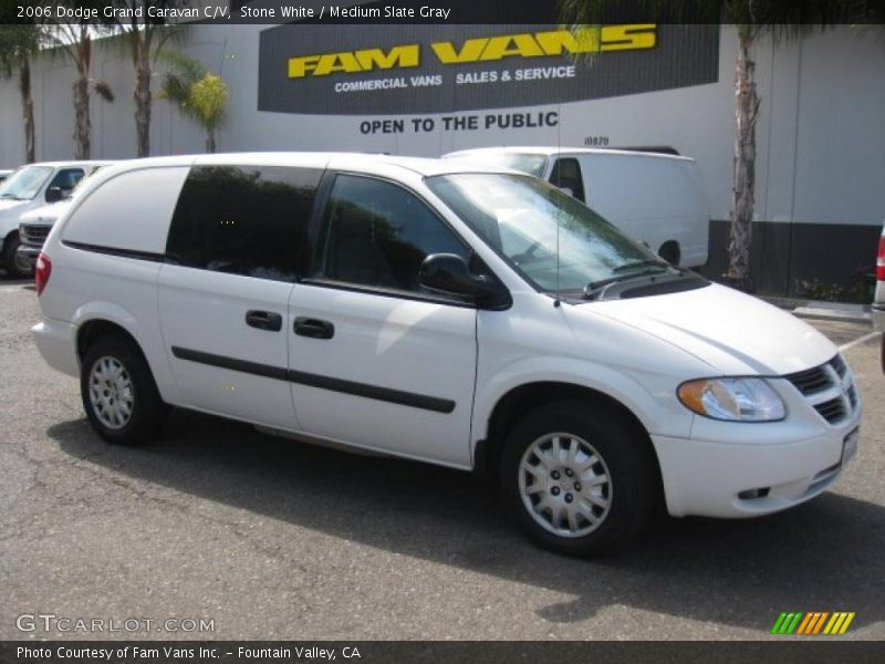 Stone White / Medium Slate Gray 2006 Dodge Grand Caravan C/V