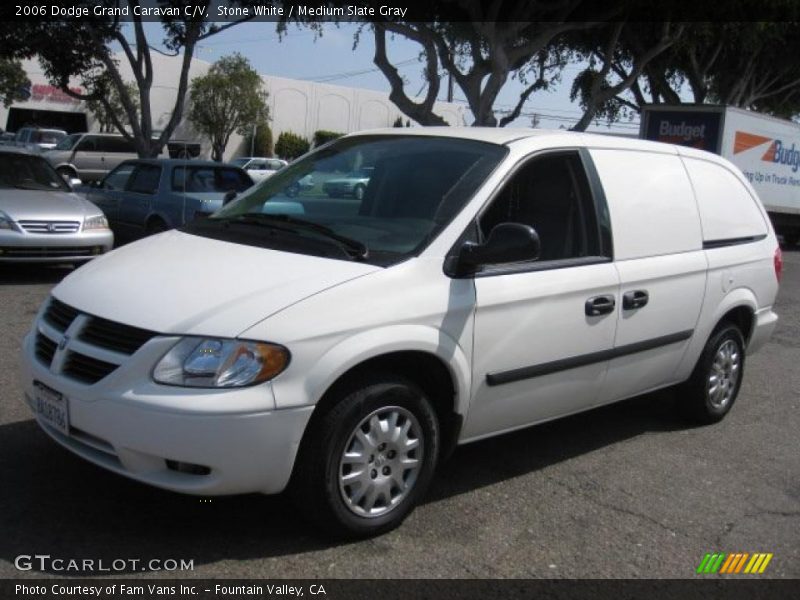 Stone White / Medium Slate Gray 2006 Dodge Grand Caravan C/V