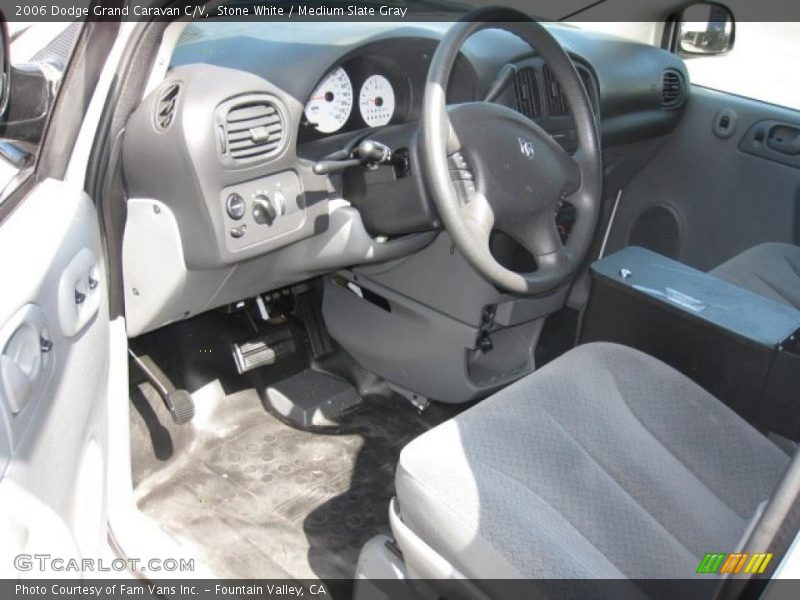 Stone White / Medium Slate Gray 2006 Dodge Grand Caravan C/V