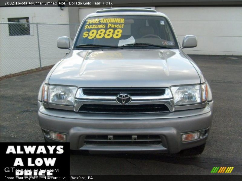 Dorado Gold Pearl / Oak 2002 Toyota 4Runner Limited 4x4