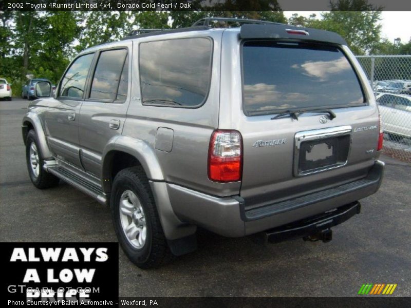 Dorado Gold Pearl / Oak 2002 Toyota 4Runner Limited 4x4