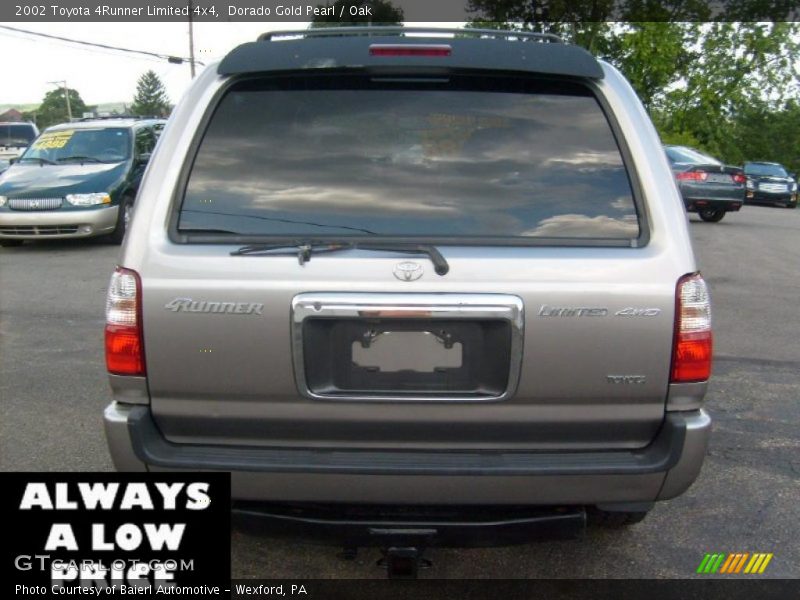 Dorado Gold Pearl / Oak 2002 Toyota 4Runner Limited 4x4