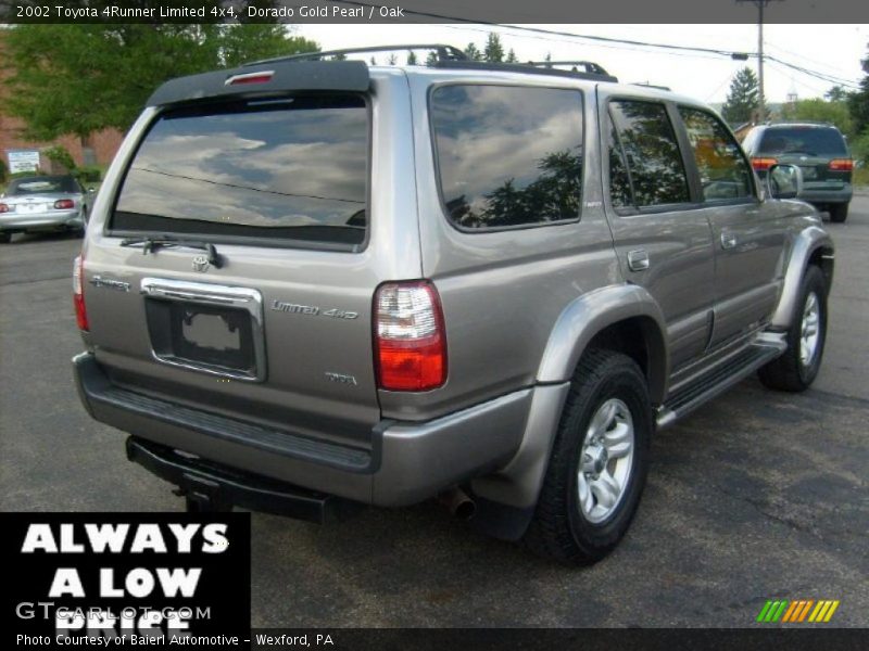 Dorado Gold Pearl / Oak 2002 Toyota 4Runner Limited 4x4