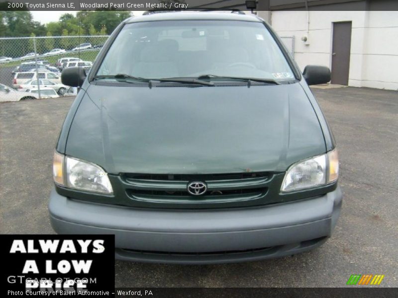 Woodland Pearl Green Metallic / Gray 2000 Toyota Sienna LE