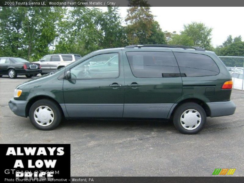 Woodland Pearl Green Metallic / Gray 2000 Toyota Sienna LE