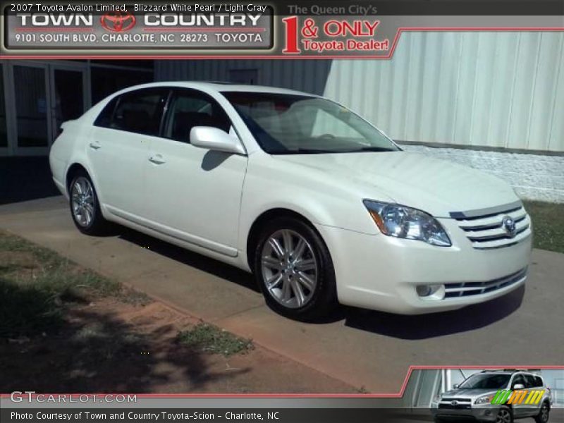 Blizzard White Pearl / Light Gray 2007 Toyota Avalon Limited