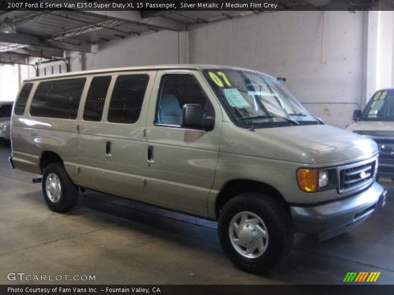 Silver Metallic / Medium Flint Grey 2007 Ford E Series Van E350 Super Duty XL 15 Passenger