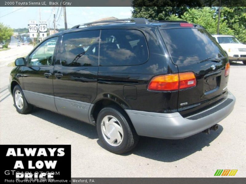 Black / Gray 2000 Toyota Sienna LE