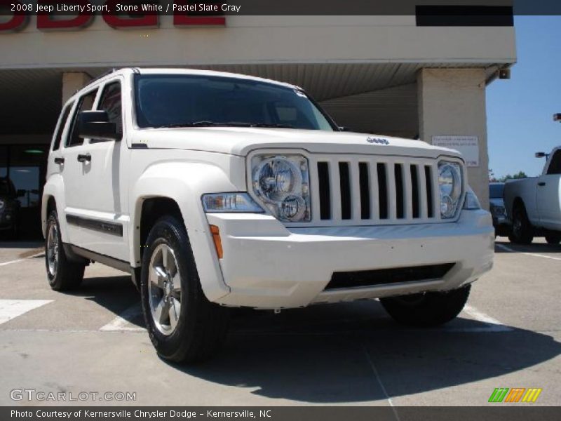 Stone White / Pastel Slate Gray 2008 Jeep Liberty Sport