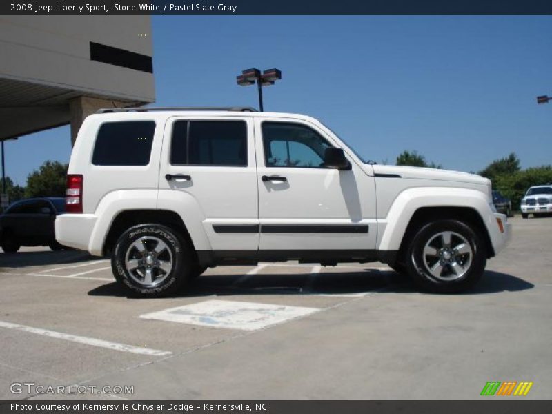 Stone White / Pastel Slate Gray 2008 Jeep Liberty Sport