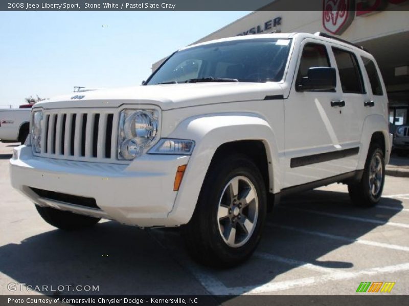 Stone White / Pastel Slate Gray 2008 Jeep Liberty Sport