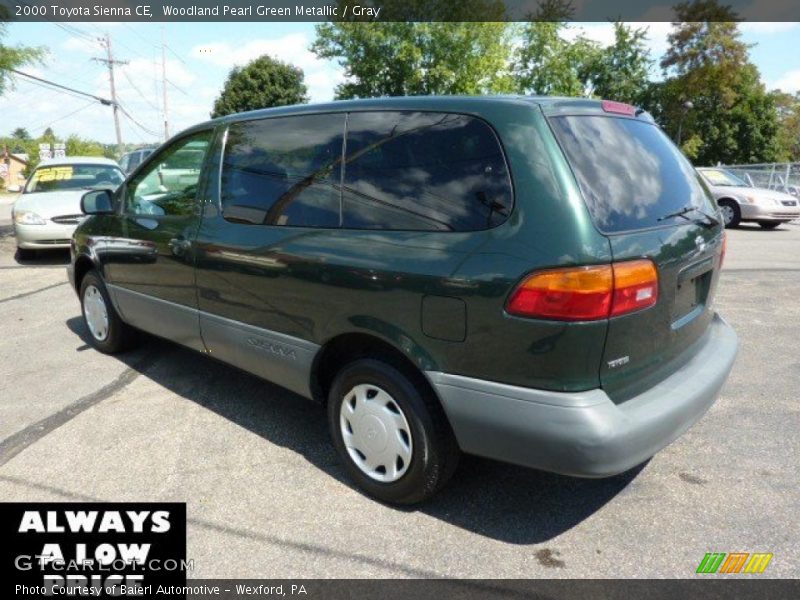 Woodland Pearl Green Metallic / Gray 2000 Toyota Sienna CE