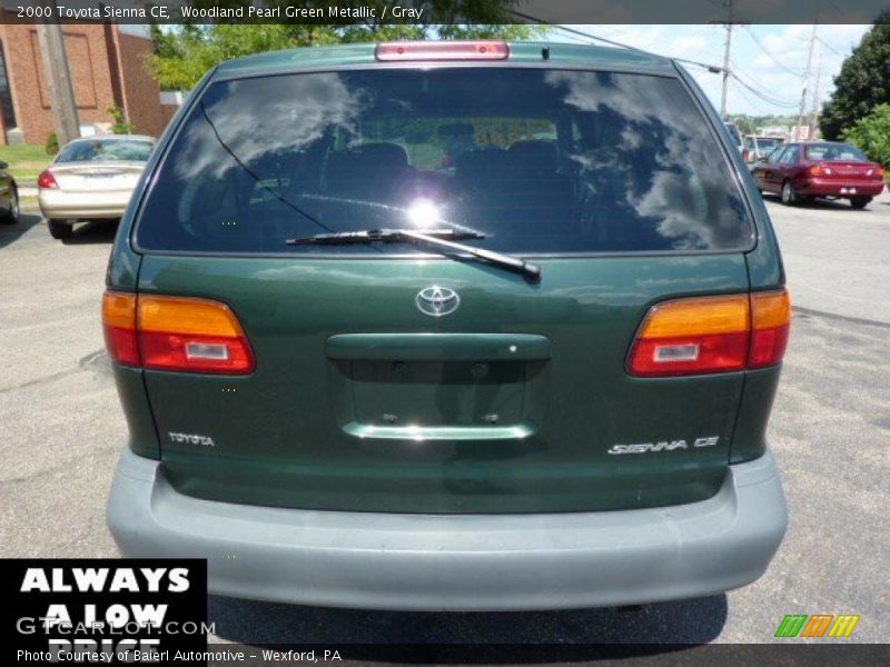 Woodland Pearl Green Metallic / Gray 2000 Toyota Sienna CE