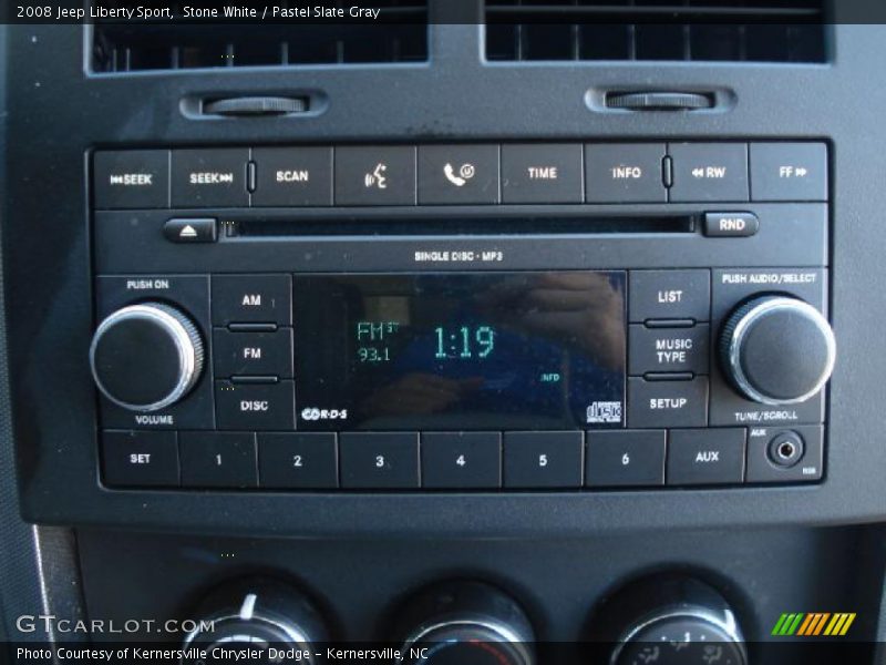 Stone White / Pastel Slate Gray 2008 Jeep Liberty Sport