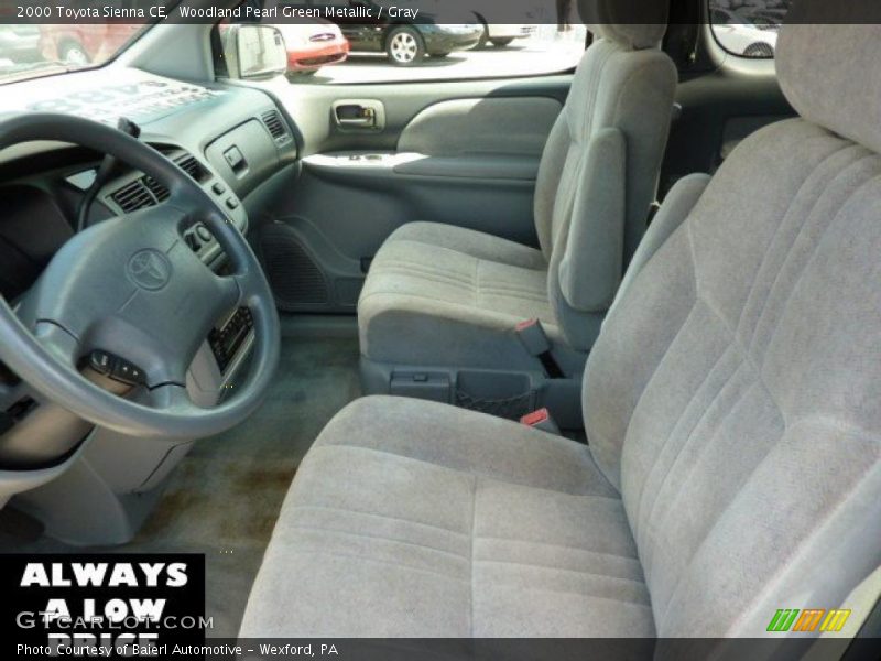 Woodland Pearl Green Metallic / Gray 2000 Toyota Sienna CE