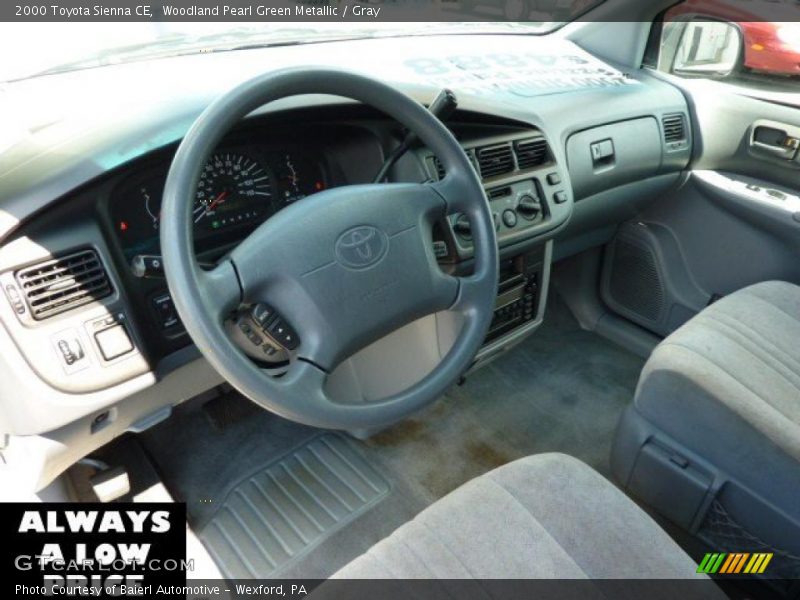 Woodland Pearl Green Metallic / Gray 2000 Toyota Sienna CE