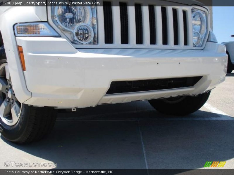 Stone White / Pastel Slate Gray 2008 Jeep Liberty Sport