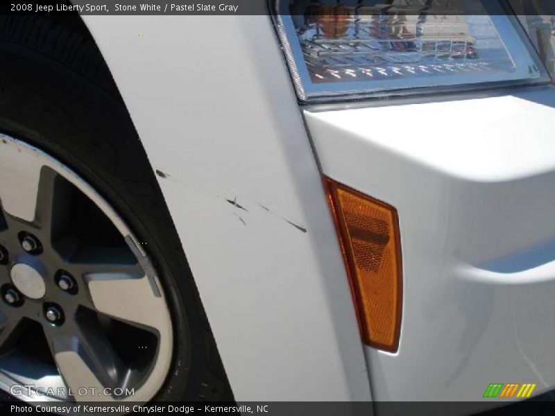 Stone White / Pastel Slate Gray 2008 Jeep Liberty Sport