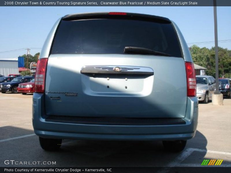 Clearwater Blue Pearlcoat / Medium Slate Gray/Light Shale 2008 Chrysler Town & Country Touring Signature Series