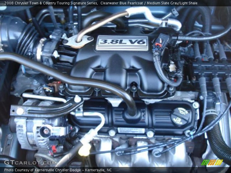 Clearwater Blue Pearlcoat / Medium Slate Gray/Light Shale 2008 Chrysler Town & Country Touring Signature Series