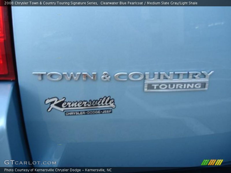 Clearwater Blue Pearlcoat / Medium Slate Gray/Light Shale 2008 Chrysler Town & Country Touring Signature Series