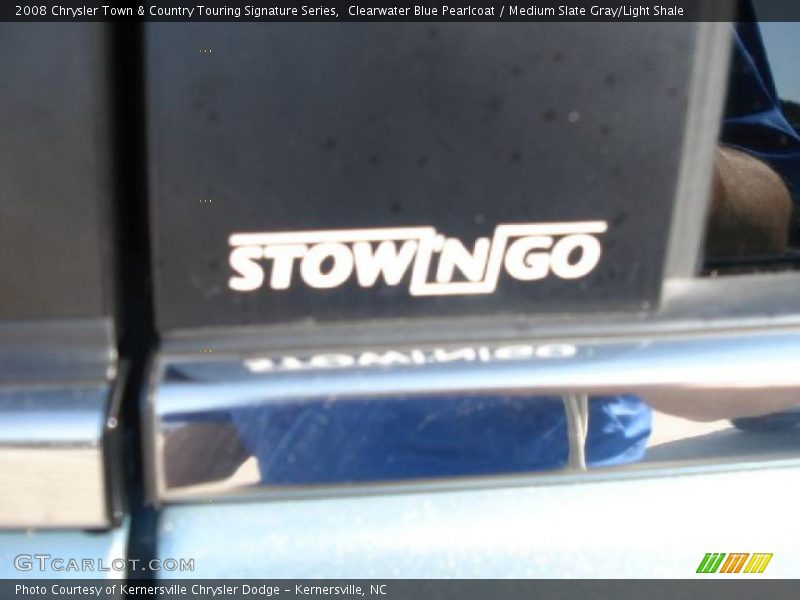 Clearwater Blue Pearlcoat / Medium Slate Gray/Light Shale 2008 Chrysler Town & Country Touring Signature Series