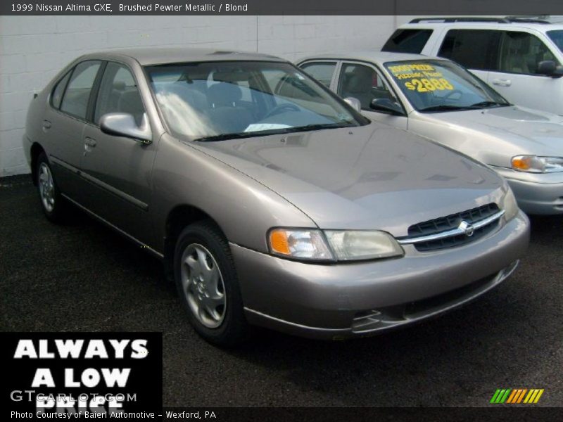 Brushed Pewter Metallic / Blond 1999 Nissan Altima GXE