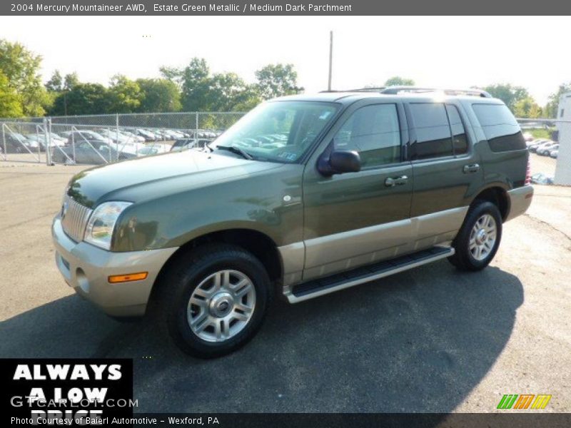 Estate Green Metallic / Medium Dark Parchment 2004 Mercury Mountaineer AWD