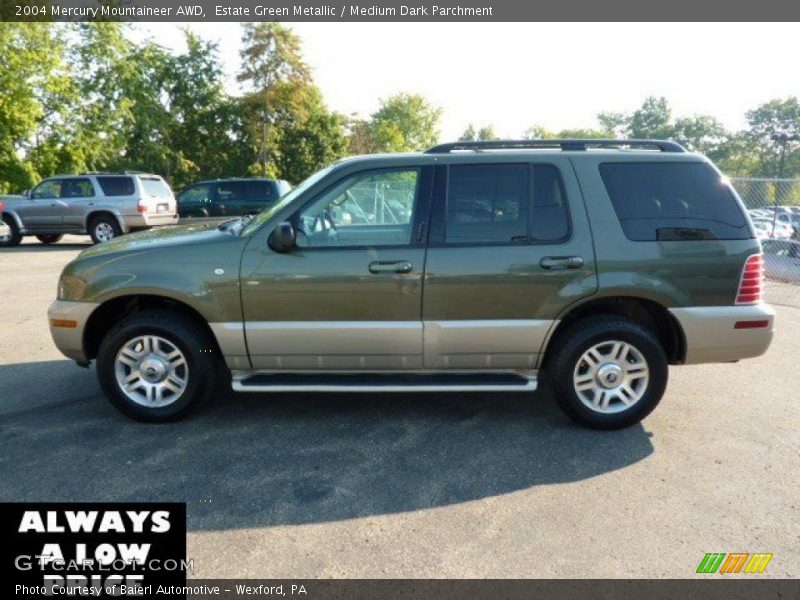 Estate Green Metallic / Medium Dark Parchment 2004 Mercury Mountaineer AWD