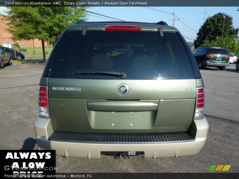 Estate Green Metallic / Medium Dark Parchment 2004 Mercury Mountaineer AWD
