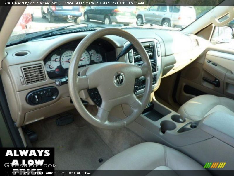 Estate Green Metallic / Medium Dark Parchment 2004 Mercury Mountaineer AWD