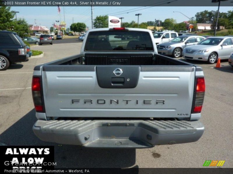 Silver Ice Metallic / Gray 2003 Nissan Frontier XE V6 Crew Cab 4x4