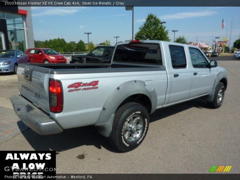 Silver Ice Metallic / Gray 2003 Nissan Frontier XE V6 Crew Cab 4x4
