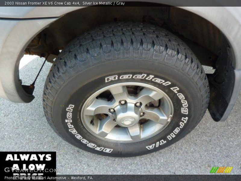 Silver Ice Metallic / Gray 2003 Nissan Frontier XE V6 Crew Cab 4x4