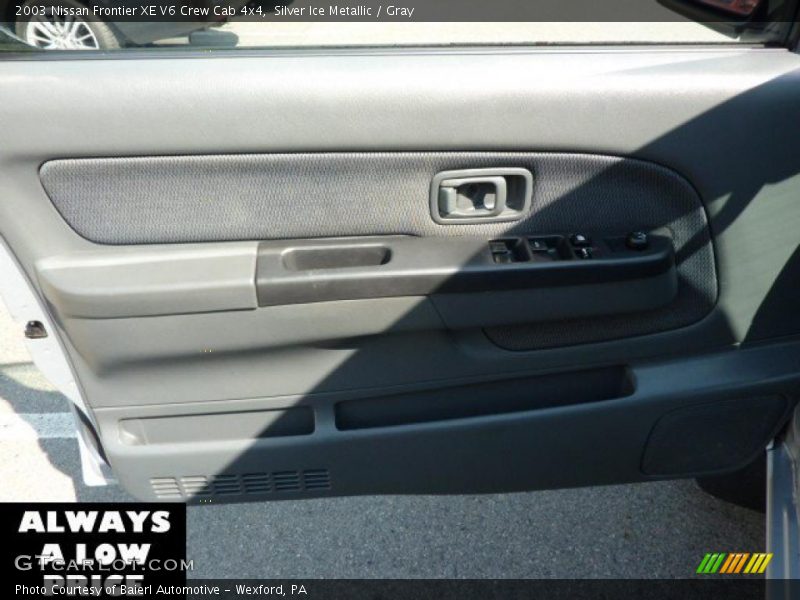 Silver Ice Metallic / Gray 2003 Nissan Frontier XE V6 Crew Cab 4x4