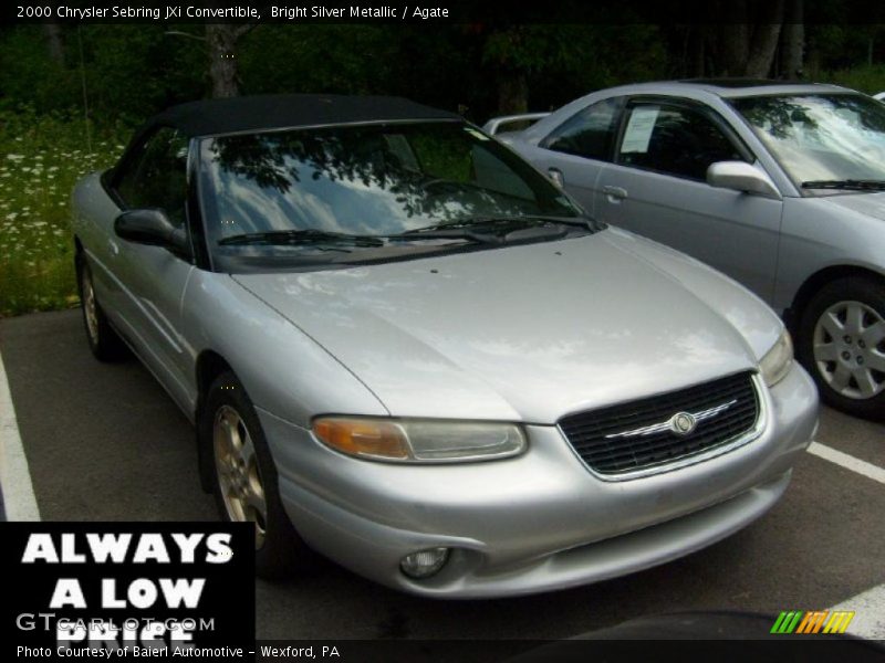Bright Silver Metallic / Agate 2000 Chrysler Sebring JXi Convertible
