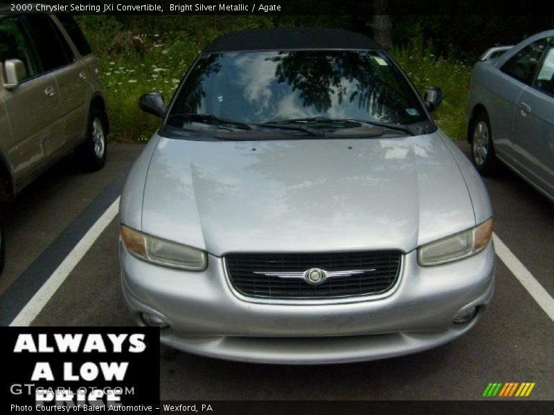 Bright Silver Metallic / Agate 2000 Chrysler Sebring JXi Convertible