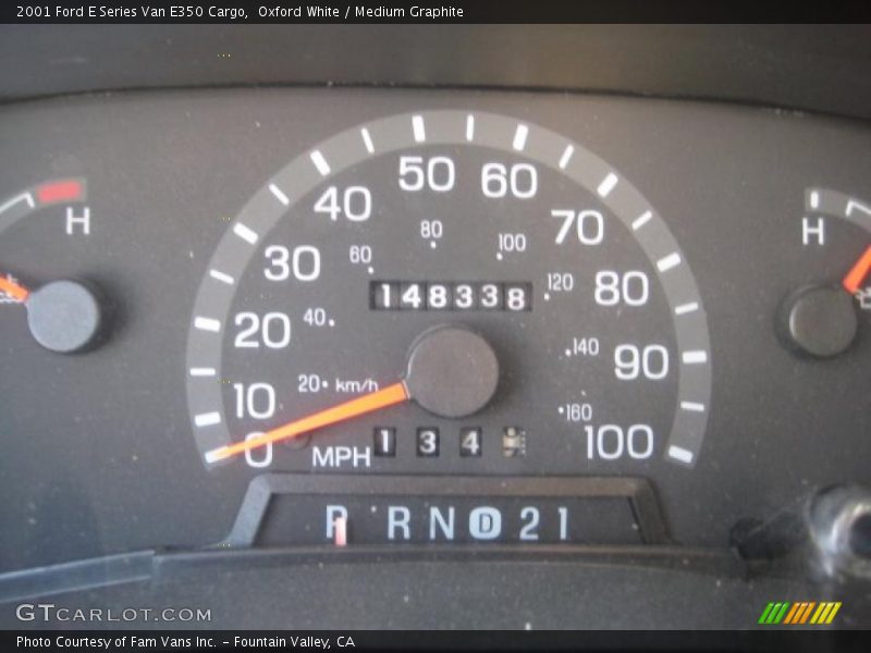 Oxford White / Medium Graphite 2001 Ford E Series Van E350 Cargo