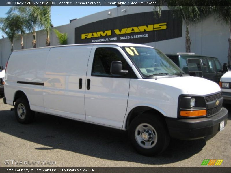 Summit White / Medium Pewter 2007 Chevrolet Express 2500 Extended Commercial Van