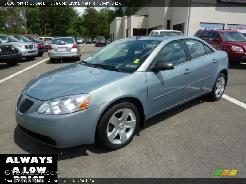 Blue Gold Crystal Metallic / Ebony Black 2008 Pontiac G6 Sedan