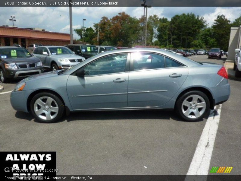 Blue Gold Crystal Metallic / Ebony Black 2008 Pontiac G6 Sedan